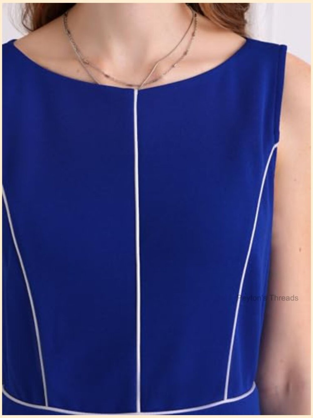 Boat Neck Sleeveless A-Line Midi Dress Cocktail Party Formal - Picture 4 of 6